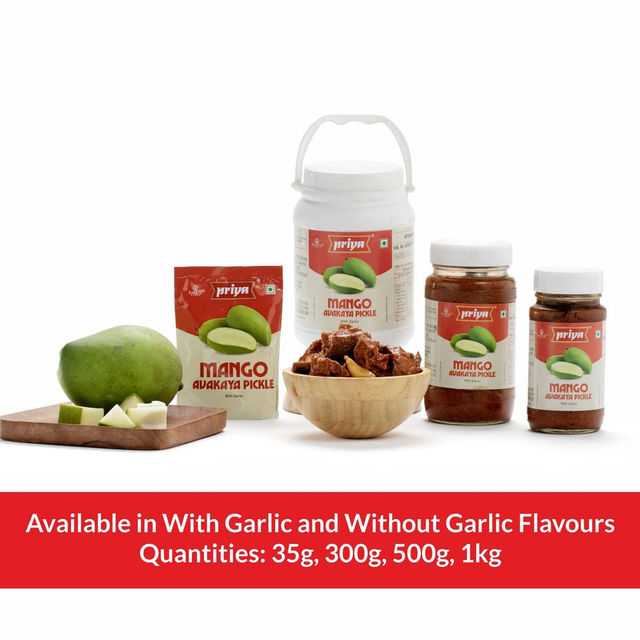 Priya Mango Avankaya Pickle With Garlic 300 g Combo