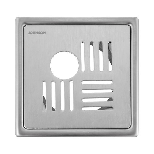 Johnson Ruby 5 x 5 Square Floor Drain With HoleSs304 Anti-Rust, Matt/ Satin Finish