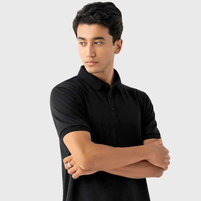 Buy March Men's Supima Blend Polo | Classic Black - M Online