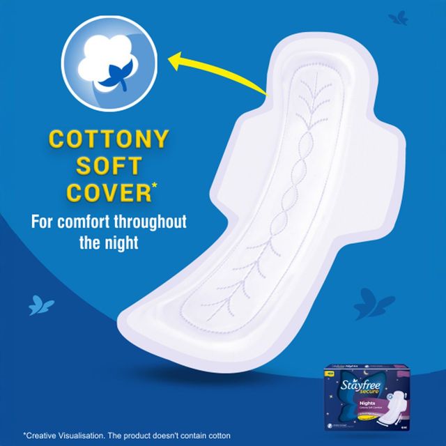 Stayfree Secure Nights Sanitary Pads - XXL 6 pc Combo