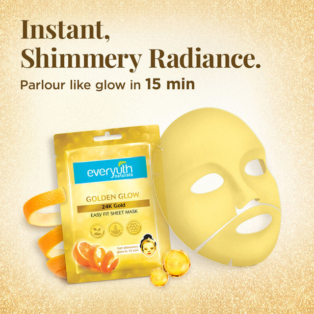Everyuth Naturals Golden Glow 24K Gold Sheet Mask