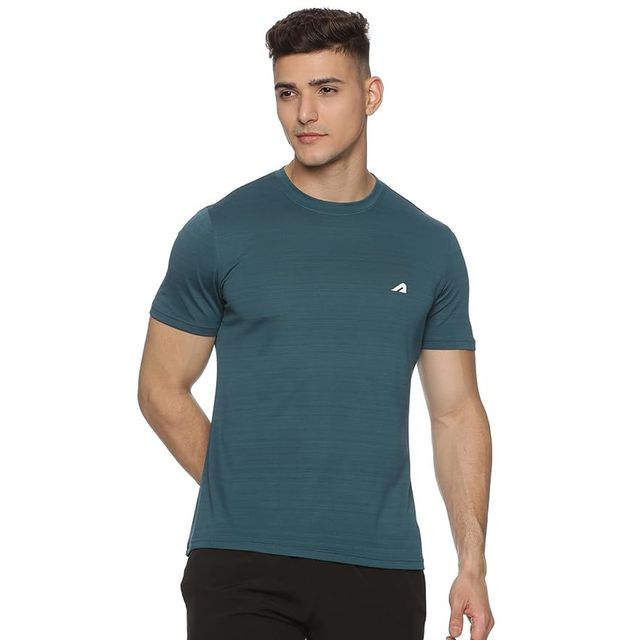 Boldfit Men's Gym T-shirt Quick Dry Fit Regular Sports Casual Active Wear | Green - M