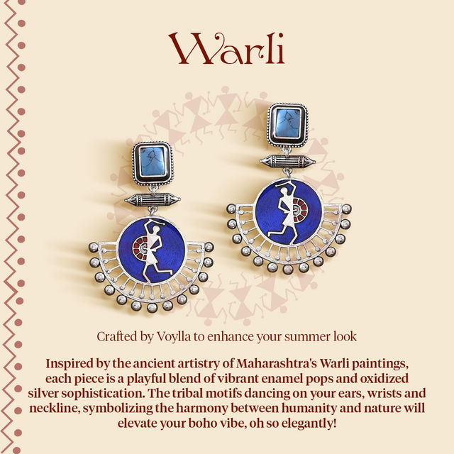Voylla Warli Show Me Your Thumka Earrings