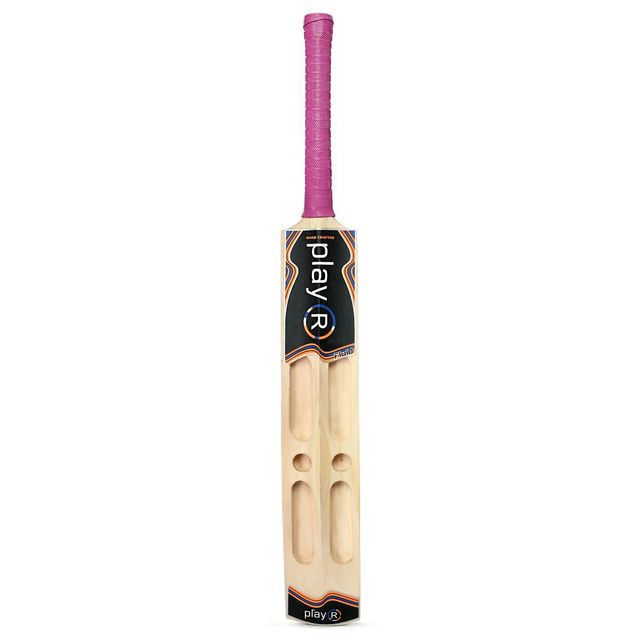 Playr Unisex Adult Cricket Fluid Tennis Kashmir Willow Bat For All Season 6 - Fluorescent Orange