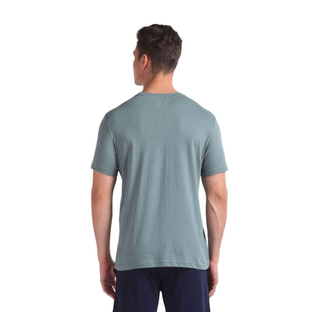 U.S. Polo Assn. Men's Solid T-shirts | Grey & Green - M