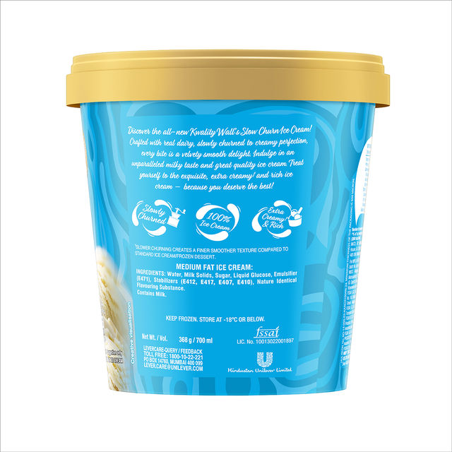 Kwality Wall's Shameless Vanilla Tub 700 ml Combo
