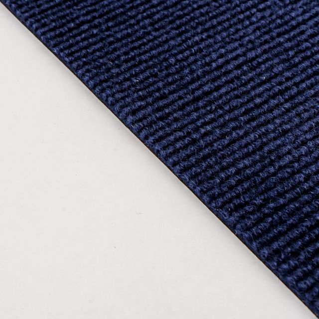 Wollzo Ribbed Floor Blue Carpet - 30 x 30 cm