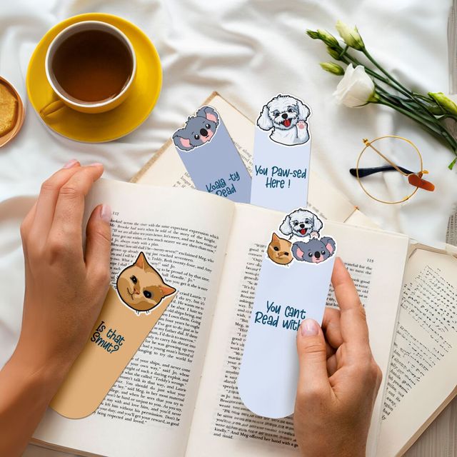 Mad Over Print Cute Bookmarker (Set Of 4)