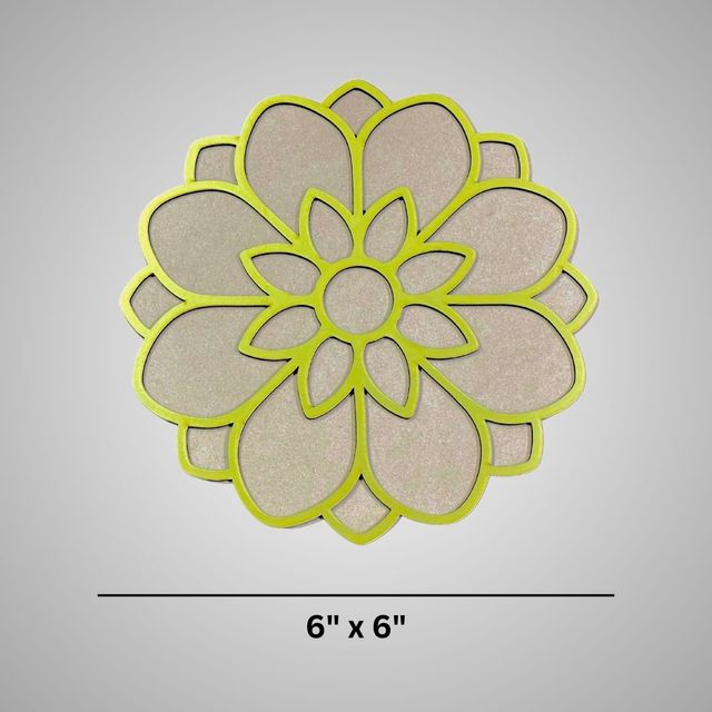 DiaCraft Rangoli Stencil - Multicolor | 6 x 6 Inch
