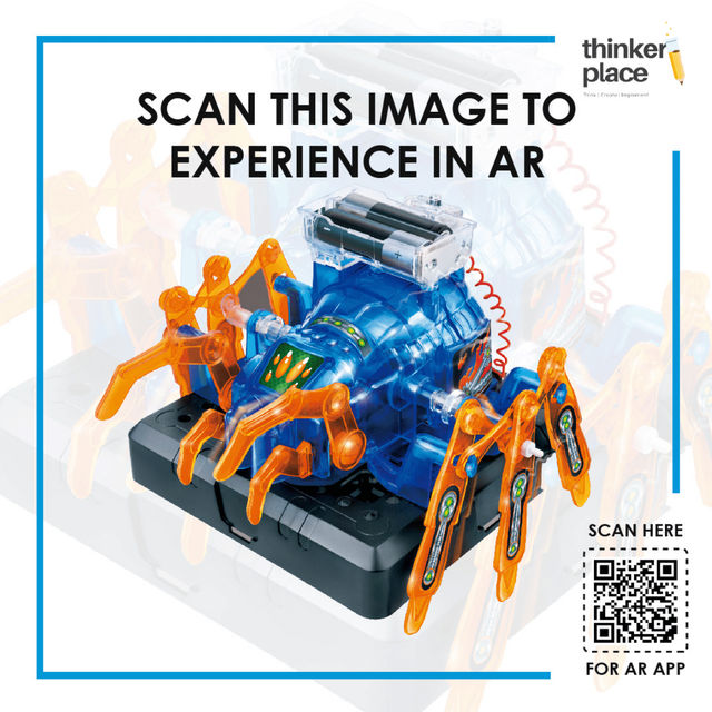 ThinkerPlace Robotic Spider DIY Kit | Build & Learn Robotics with Working Spider Toy (Age 8+)