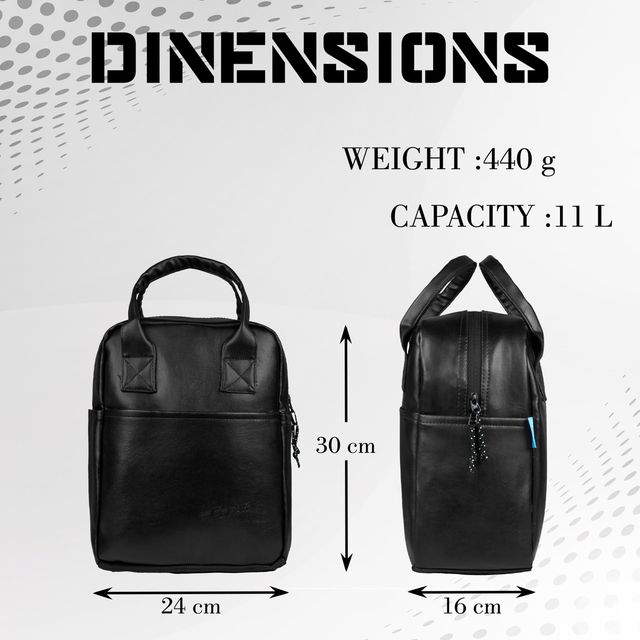 F Gear Modish Black Lunch Bag