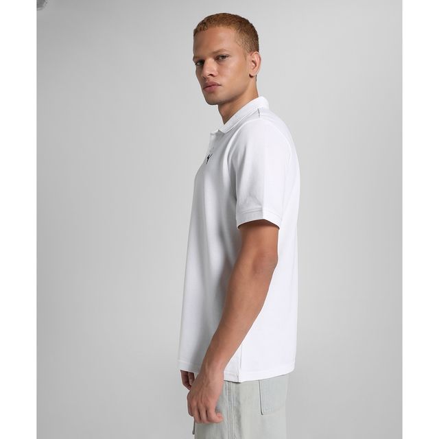 Puma Men's ESS Logo Rib Cuff Polo | White | L