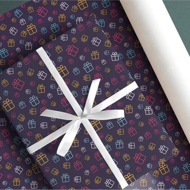 Paperpep Blue Gift Boxes Print 19x29 Inch Gift Wrapping Paper Pack Of 5 Sheets In Roll Pack