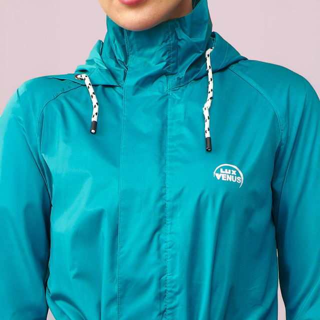 Lux Venus Over Coat Rainwear for Women - Firozi Blue - Buy at