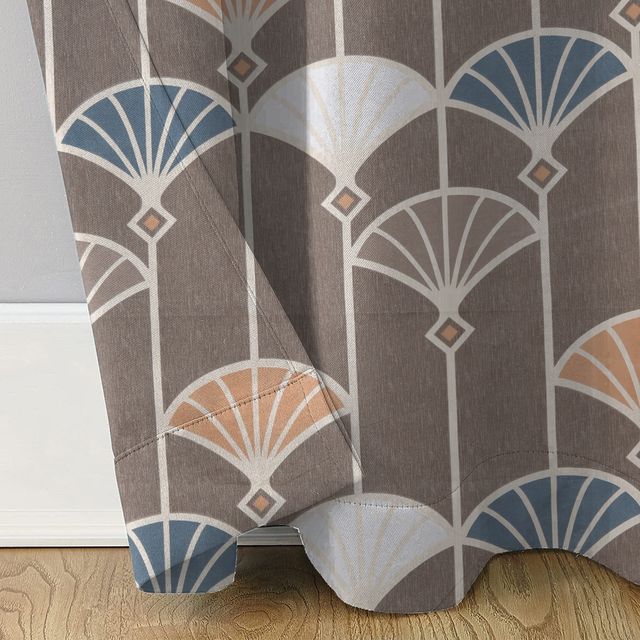 BAY6 Multicolor Polyester Curtains | 100 GSM | Set of 2 for Long Door | 9 x  4 ft