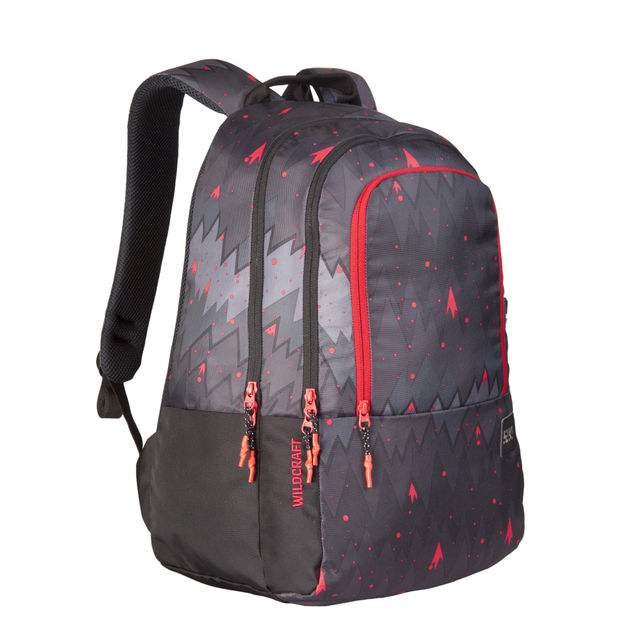 WiKi Unisex Graphic Polyester 5 L Backpack | Black