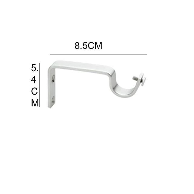 Gloxy ENTERPRISE Aluminium Single Diamond Curtain Brackets with Support & Fittings | Golden, 4 Pair