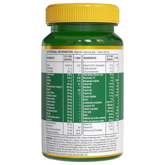 Pure Nutrition Naturals Multivitamin For Women With Biotin Calcium Vit C D3 B12 B6 Cranberry Alfa