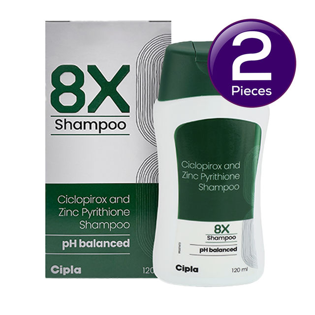 8X Shampoo 120 ml X 2 Combo