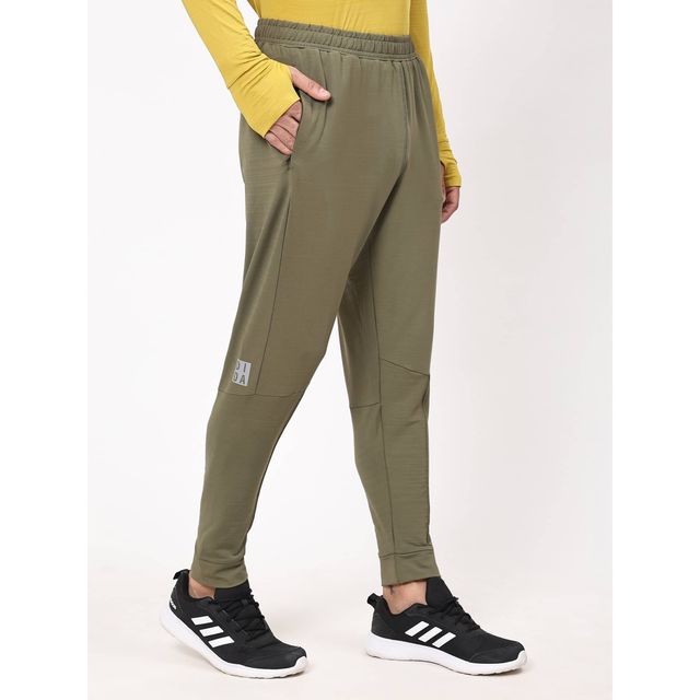 Dida Men's Track Pant Regular Comfortable Stretchable Dry-Fit | Olive - M