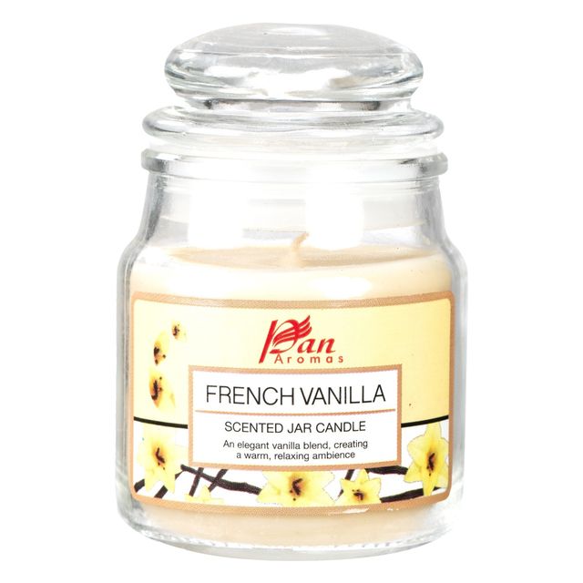 Pan Aromas Jar Candle With Lid - French Vanilla| Rakhi Gift for Brother & Sister