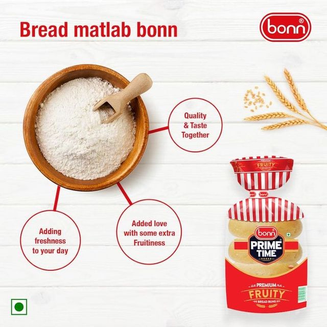 Bonn Prime Time Premium Fruity Bun Bread (6 Slice)