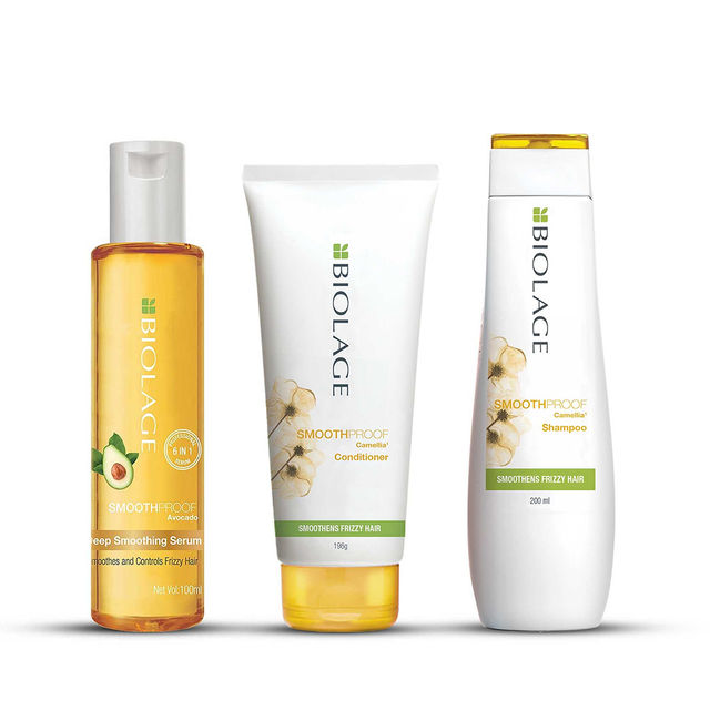 Biolage Smoothproof Shampoo (200ml) & Biolage Smoothproof Conditioner (98g) & Biolage Smoothproof Serum (100ml) Combo