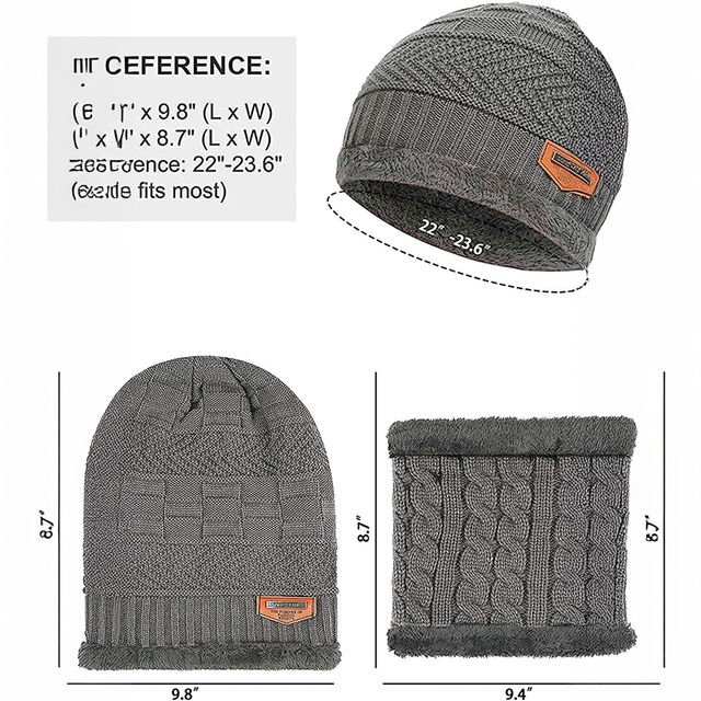 Buy Infispace Winter Woolen Unisex Fur Fleece Lined Beanie Knitted