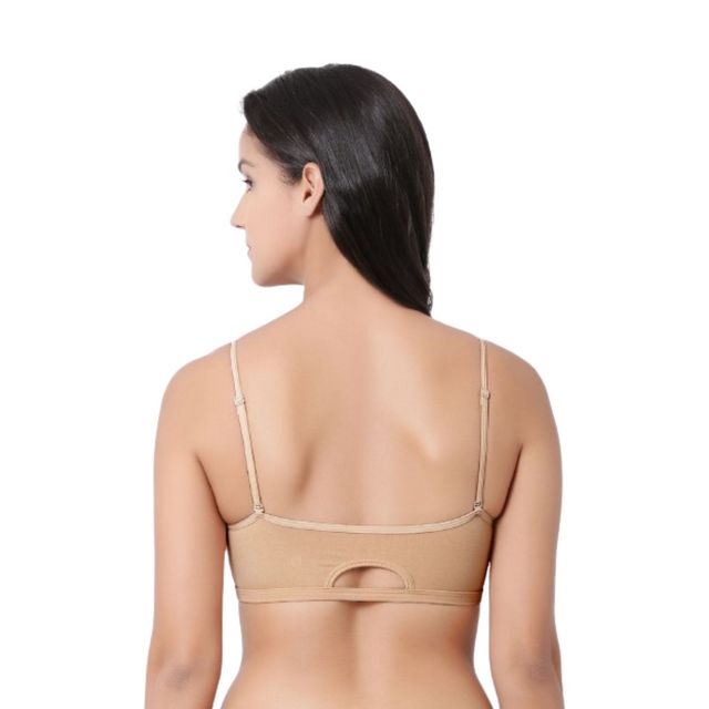 Enamor Women's A022 Full Coverage Comfort Cami Cotton Bra | Non Padded | Wirefree | Skin - M