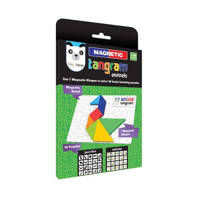 Play Panda Magnetic Tangram Puzzle Animals Solve 50 Puzzles using Magnetic Shapes - Magnetic Shapes