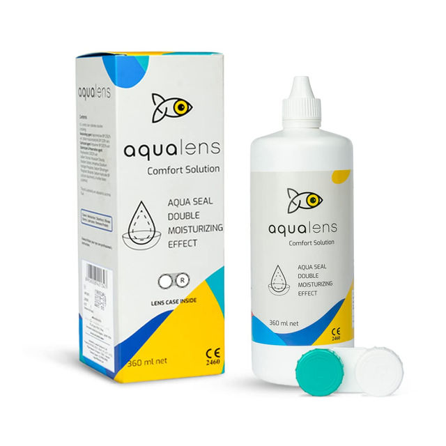Aqualens Comfort Contact Lens Solution - Multipurpose | 360 ml + 1 Lens Case