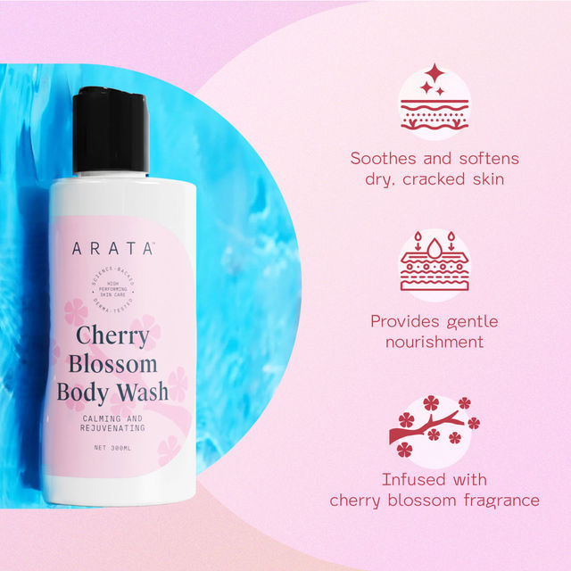 Arata Cherry Blossom Body Wash 300 ml Combo
