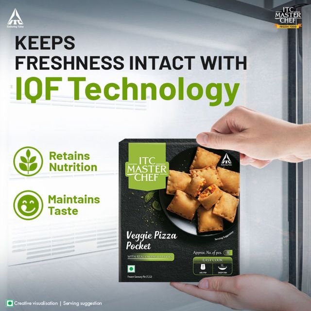 ITC Master Chef Veggie Pizza Pocket | With Real Cheese | 9 pieces