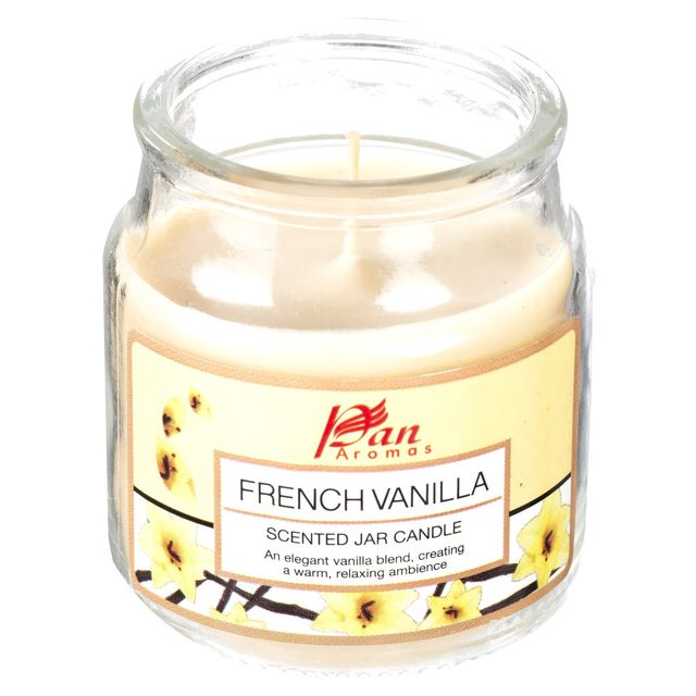 Pan Aromas Jar Candle With Lid - French Vanilla| Rakhi Gift for Brother & Sister