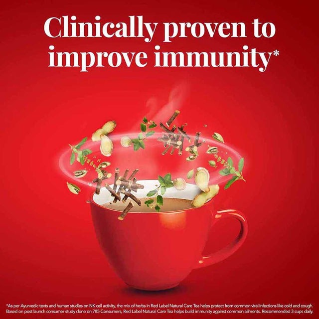 Red Label Natural Care Natural Tea with 5 Ayurvedic Ingredients