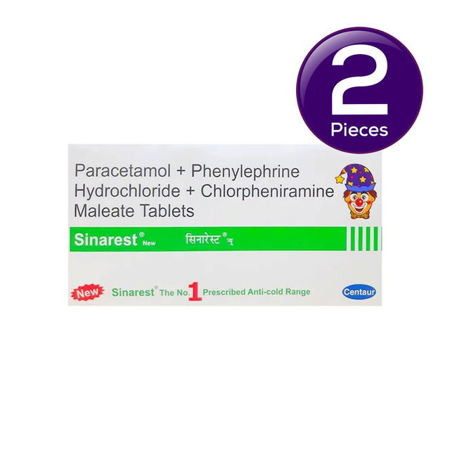 Sinarest New Tablet 15 pc X 2 Combo