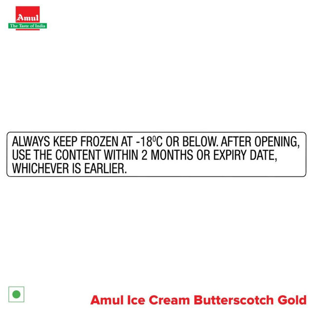 Amul Gold Butterscotch Ice Cream Tub