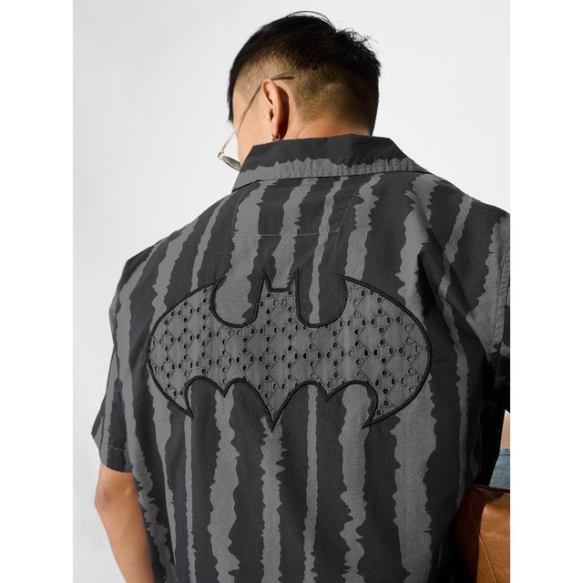 The Souled Store Men's Regular Batman - Dark Knight Holiday Shirts | Grey | XL