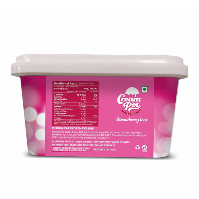 Cream Pot Strawberry Tub