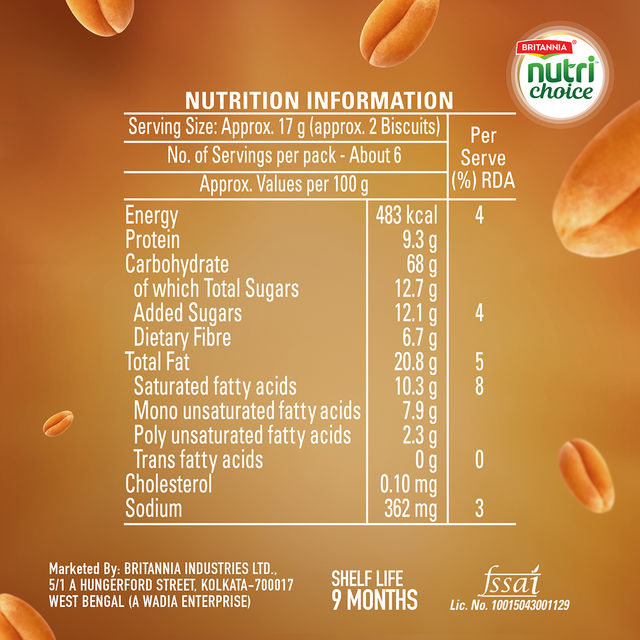 Britannia Nutrichoice Digestive High-Fibre Biscuits