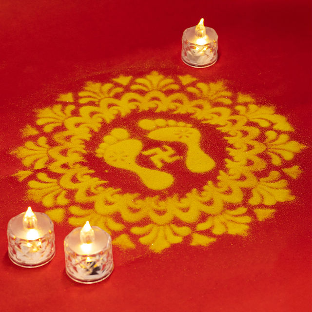Gullak Festive Rangoli Jali Stencil 12 inch | Pack Of 2 Assorted