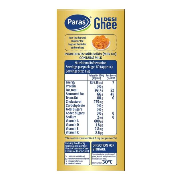 Paras Desi Ghee Tetrapack