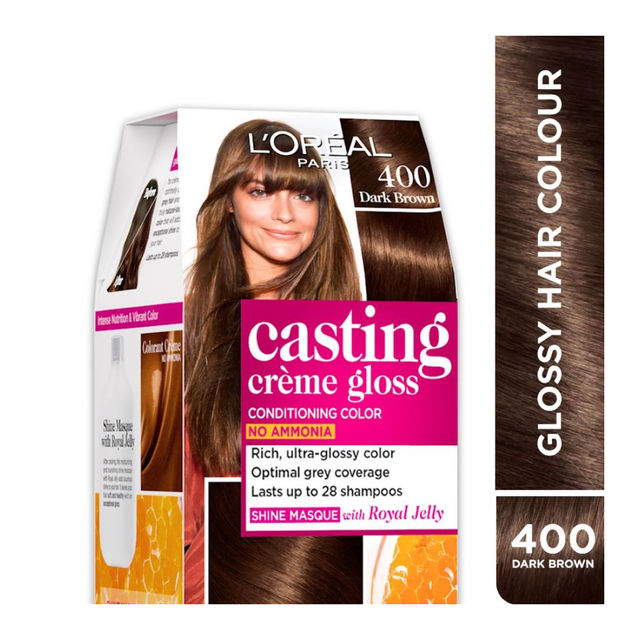 L'Oreal Paris Casting Creme Gloss Hair Color (Dark Brown 400)(159ml) & L'Oreal Paris Color Protect Shampoo(340ml) Combo