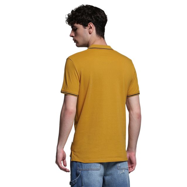 JACK & JONES Men's Regular Fit Short Sleeves Polo T-shirt | Yellow - L