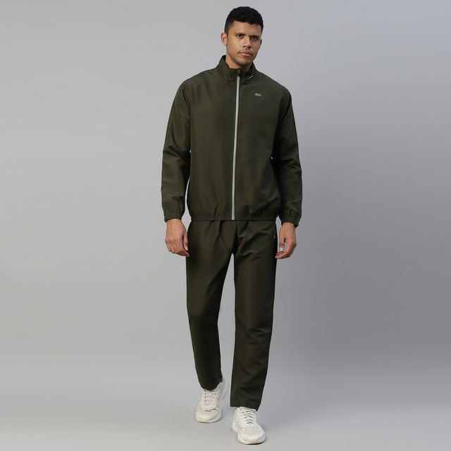 Dida Men's Sports Track Suit | Regular Comfortable Stretchable Dry-Fit | Green - XL