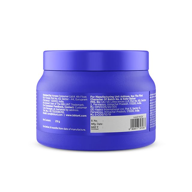 Bblunt Complete Moisture Combo for Healthy Hair with Vitamin E & Jojoba:  Shampoo 300ml & Conditioner 250g & Hair Mask 250g  Combo
