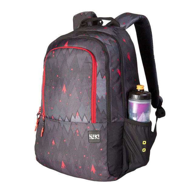 WiKi Unisex Graphic Polyester 5 L Backpack | Black
