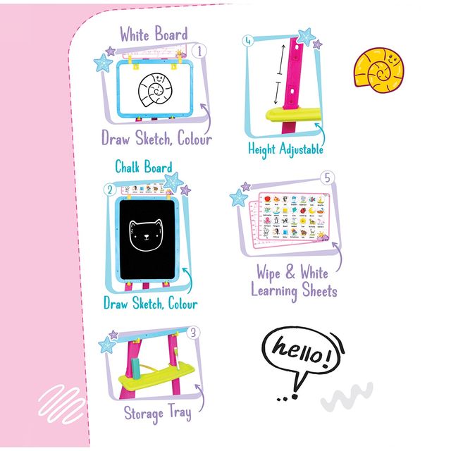 Itoys 8 in 1 Easel Board-astro. (Colour May Vary)