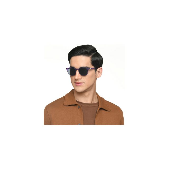 Lenskart Hustlr Unisex Sunglasses | Violet and Grey