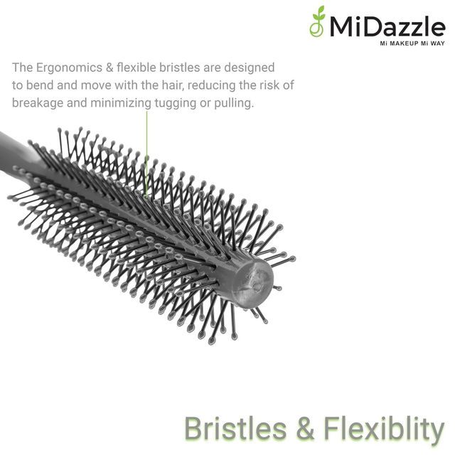 Midazzle Premium Round D.Grey Hair Brush M169 Mihb0034